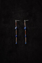 画像をギャラリービューアに読み込む, BEADS SAG DROP LAPIS LAZULI EARRINGS