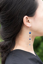画像をギャラリービューアに読み込む, BEADS SAG DROP LAPIS LAZULI EARRINGS