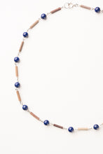 画像をギャラリービューアに読み込む, BEADS LINE LAPIS LAZULI NECKLACE
