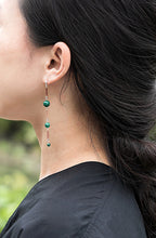 画像をギャラリービューアに読み込む, BEADS SAG DROP MALACHITE EARRINGS
