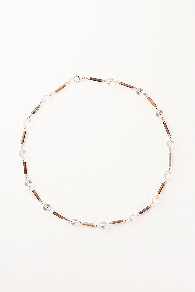 BEADS LINE CRYSTAL QUARTZ NECKLACE