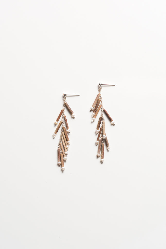 PEARL BEADS FRINGE 10 EARRINGS