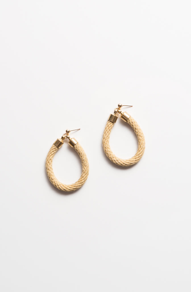 DYE ROPE ROUND EARRINGS