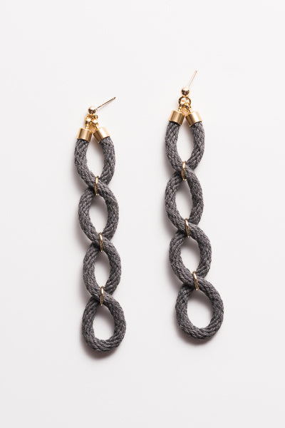 DYE ROPE SKINNY TWIST3 EARRINGS