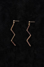 画像をギャラリービューアに読み込む, 14KGF GOLD BEADS ZIGZAG EARRINGS
