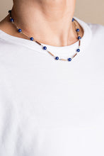 画像をギャラリービューアに読み込む, BEADS LINE LAPIS LAZULI NECKLACE
