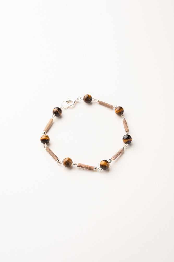 BEADS LINE TIGERS EYE BRACELET